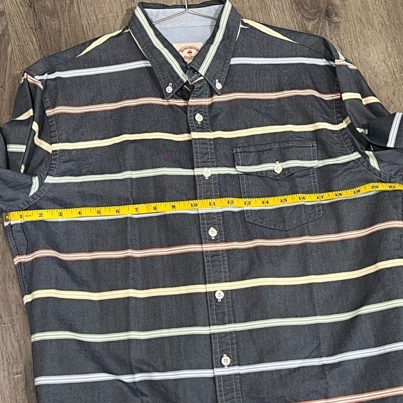 Men’s Large Brooks Brothers Red Fleece Structured Oxford Cotton Shirt Pocket - Picture 8 of 9